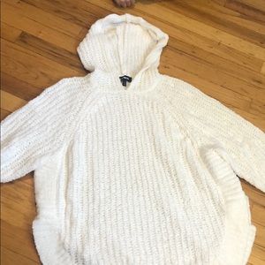 Chenille Express hooded poncho